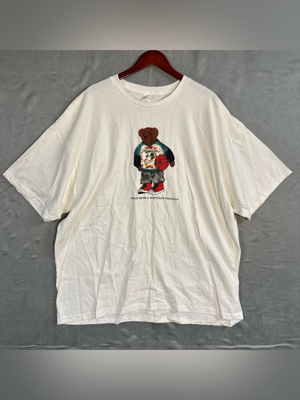 Dead Bear Mattingly Packman Grateful Dead T Shirt White 3XL Rare Adult
